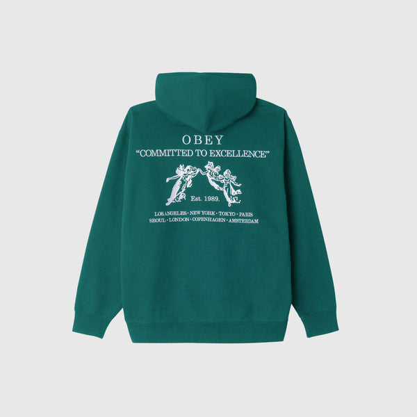 Obey Excellence Hood - Adventure Green - Back