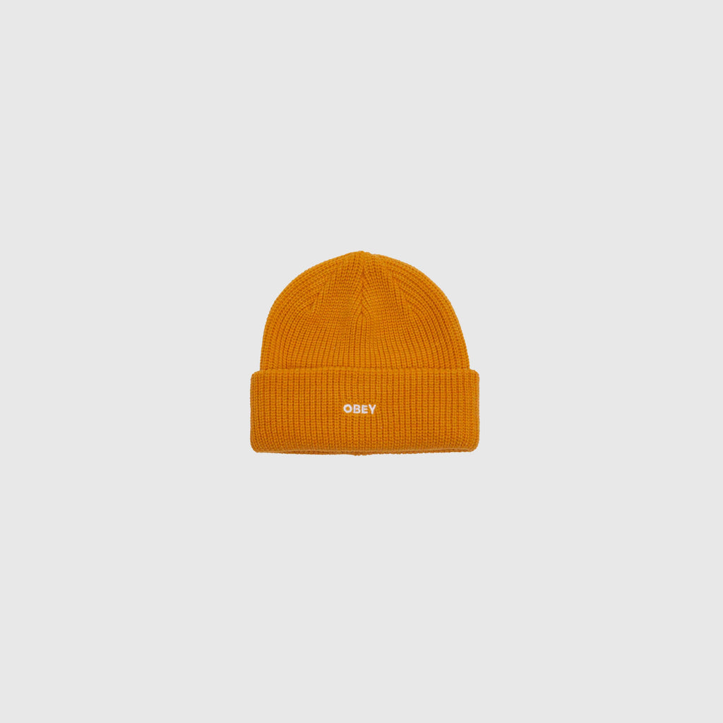 Obey Future Beanie - Mustard - Front