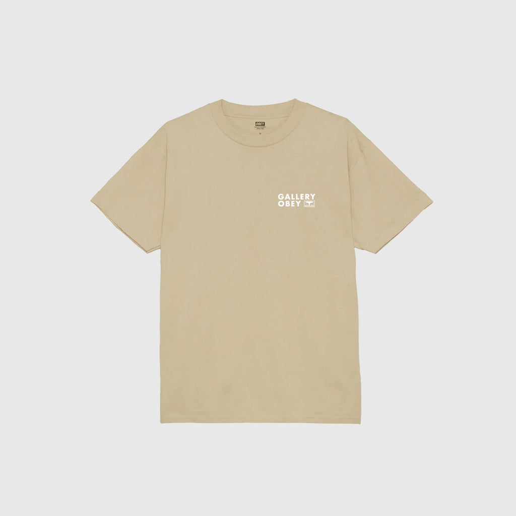 Obey Global Art Department Tee - Sand - Front