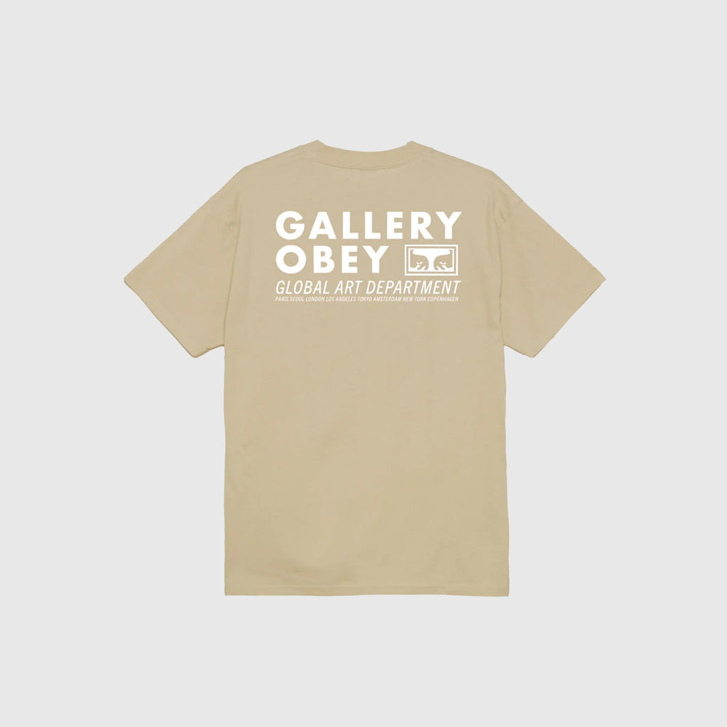 Obey Global Art Department Tee - Sand - Back