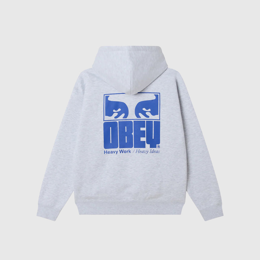 Obey Heavy Ideas Extra Heavyweight Hood - Ash Grey - Back