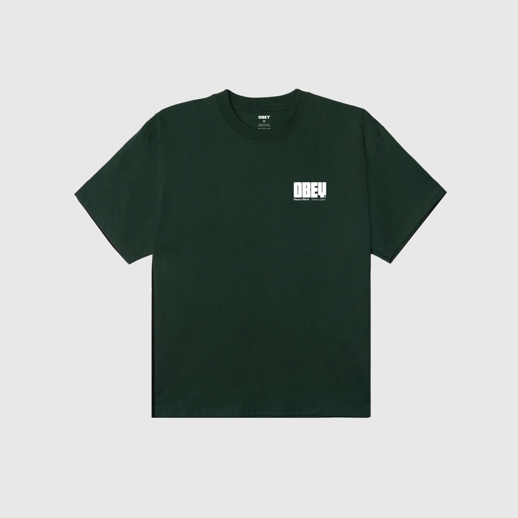 Obey Heavy Ideas Tee - Forest Green - Front