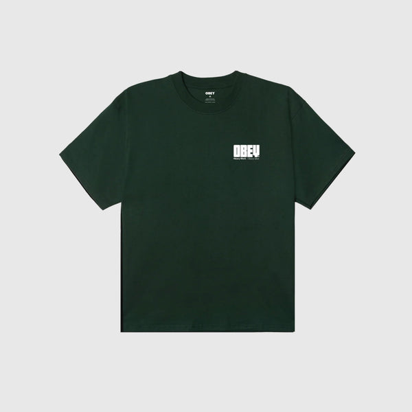 Obey Heavy Ideas Tee - Forest Green - Front