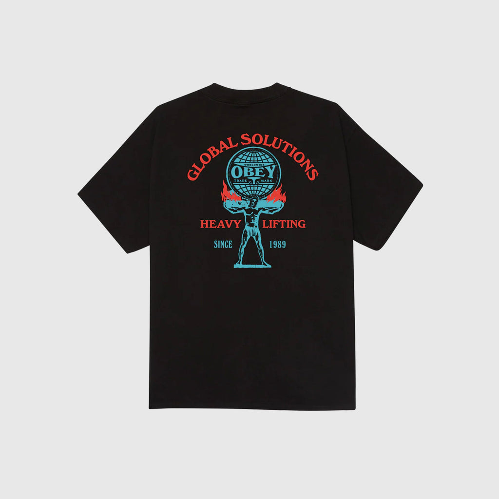 Obey Heavy Lifting Tee - Black - Back