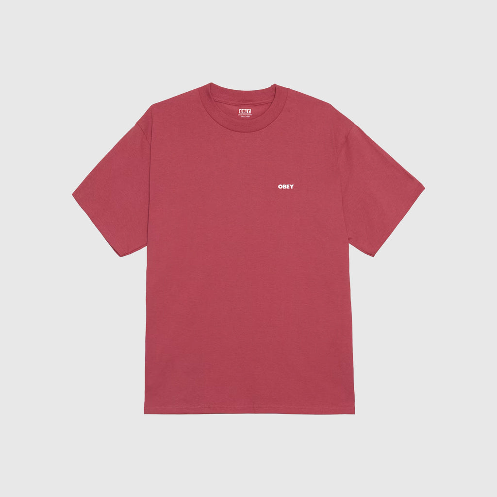 Obey Helping Hand Tee - Mineral Red - Front