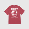 Obey Helping Hand Tee - Mineral Red - Back