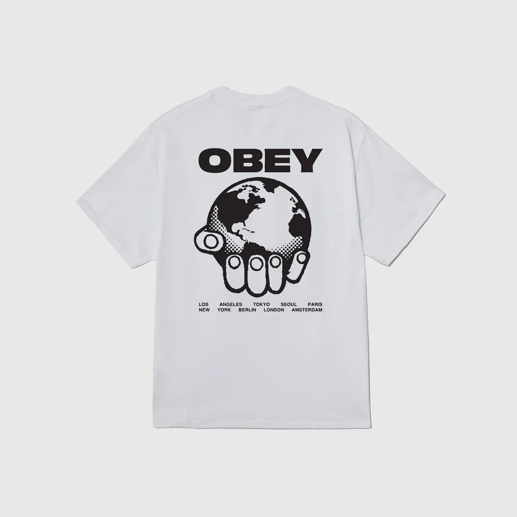 Obey Helping Hand Tee - White - Back