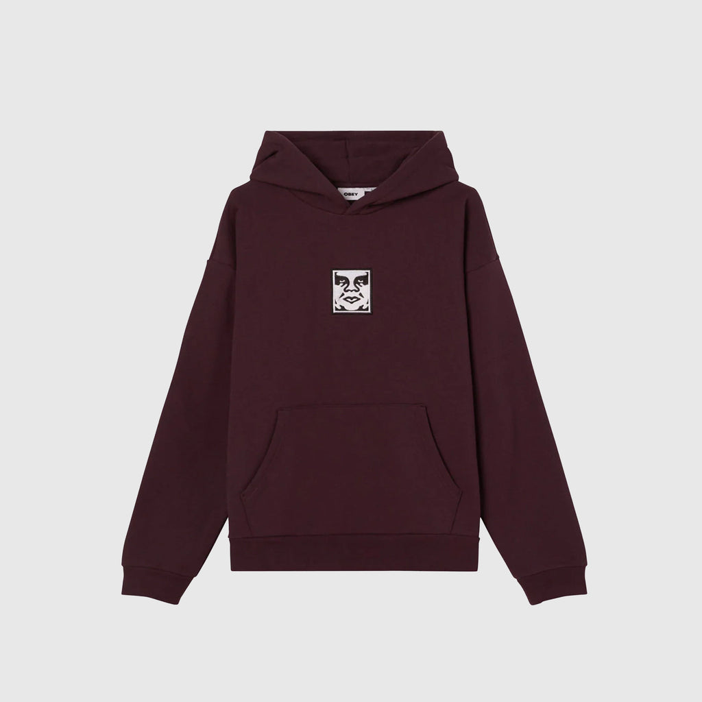 Obey Icon Extra Heavy Hood II - Plum Perfect - Front