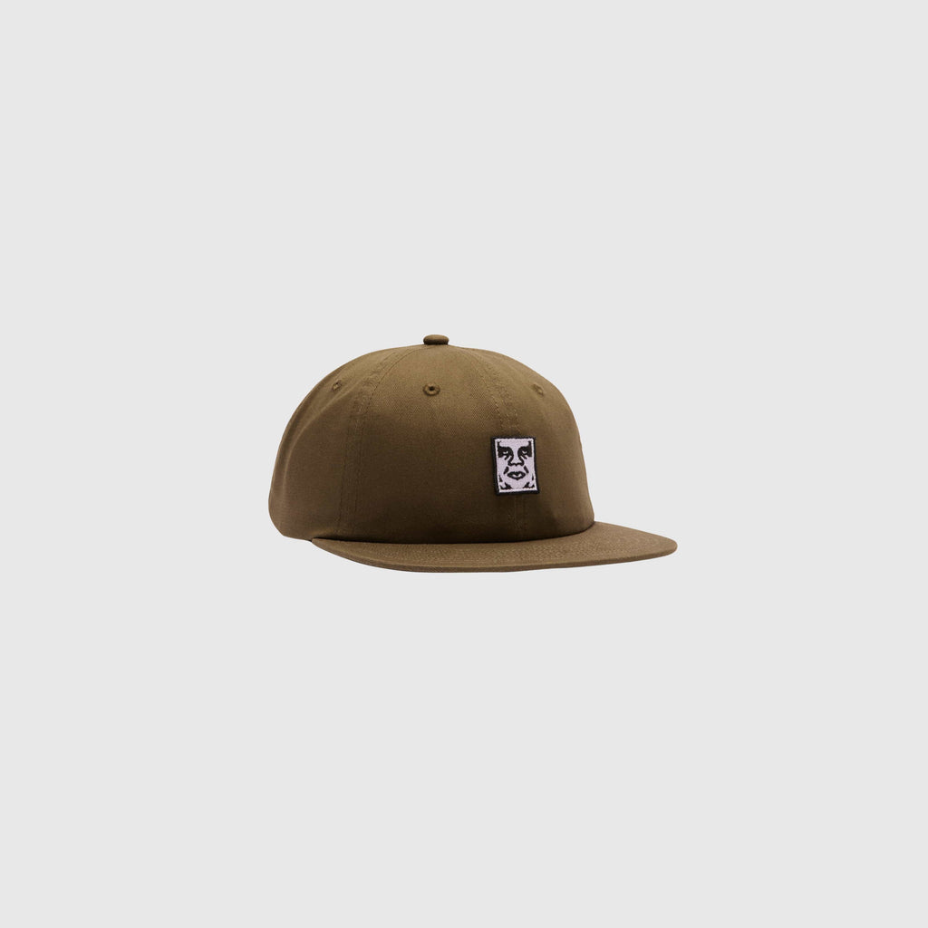 Obey Icon Patch Panel Snapback - Army - Front