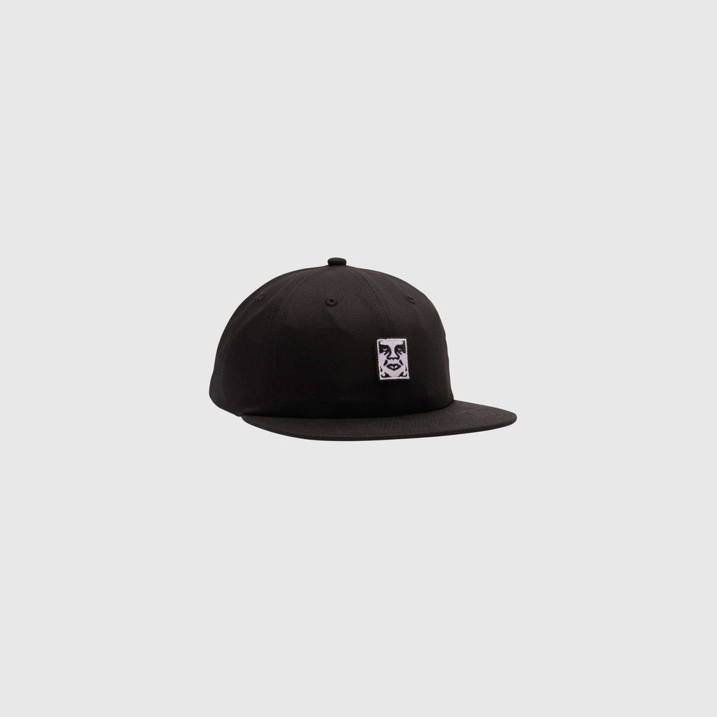 Obey Icon Patch Panel Snapback - Black - Front