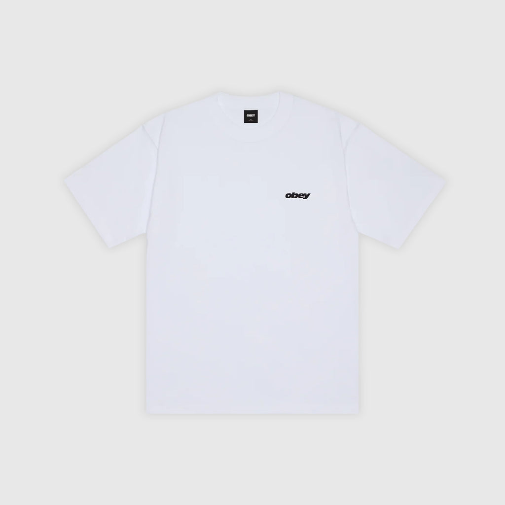 Obey Intercontinental Heavyweight Tee - White - Front