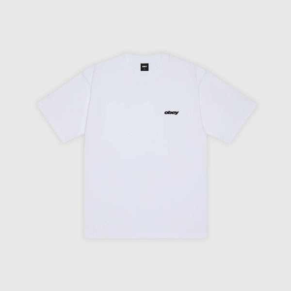Obey Intercontinental Heavyweight Tee - White - Front