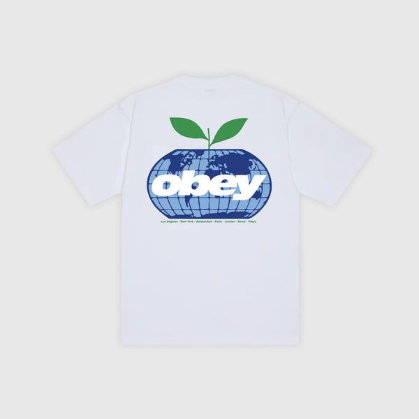 Obey Intercontinental Heavyweight Tee - White - Back