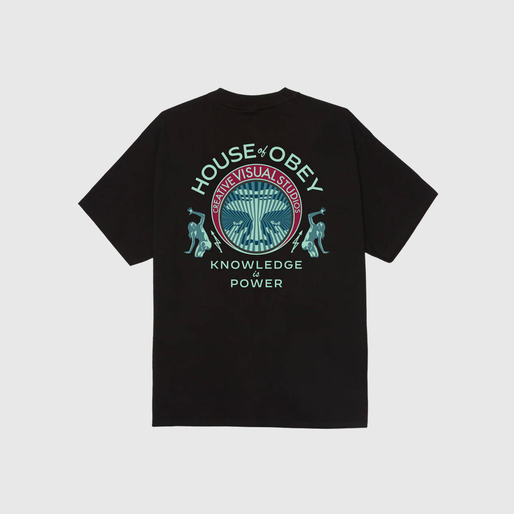 Obey Knowledge Is Power Tee - Black - Back