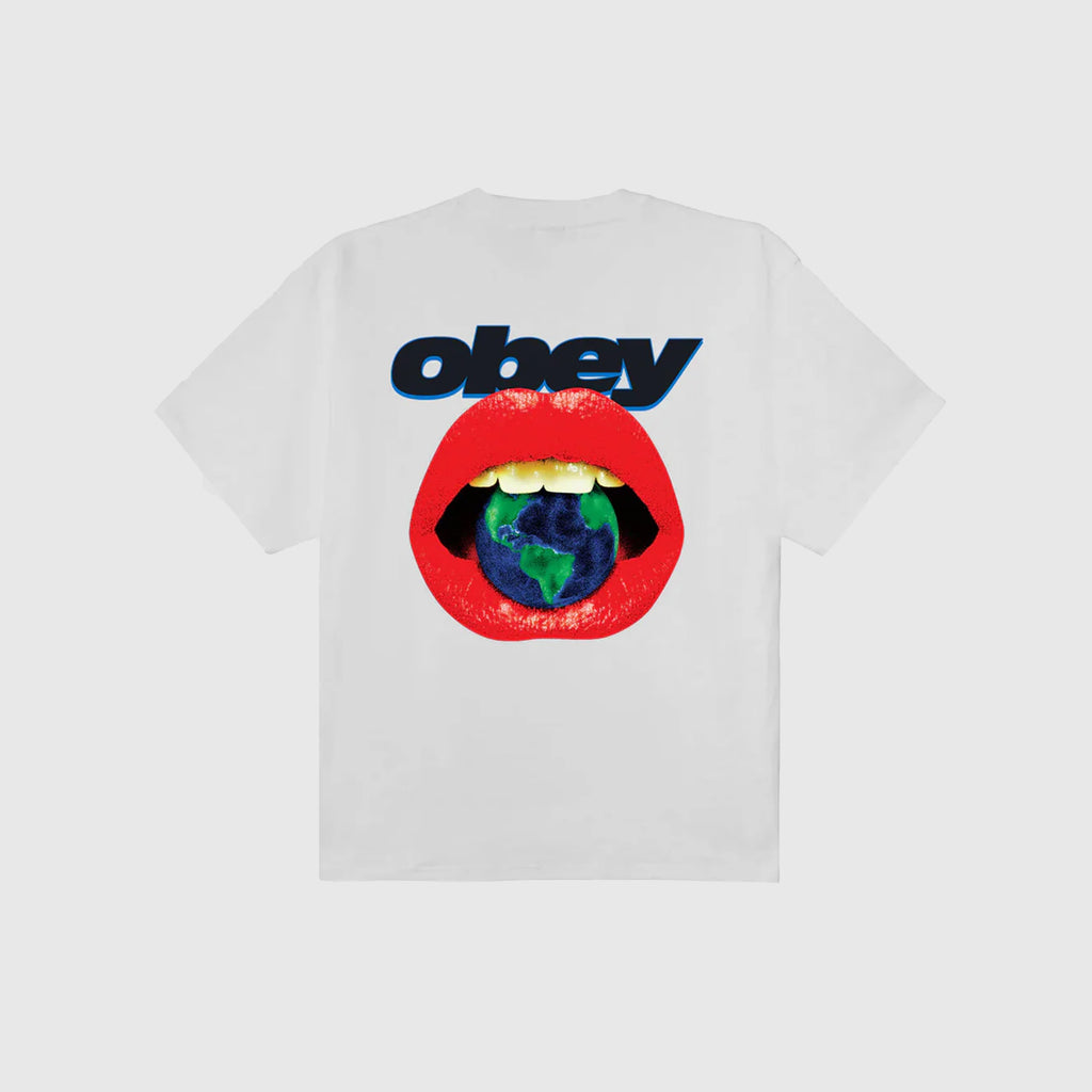 Obey Lips Tee - White - Back
