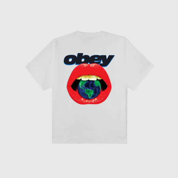 Obey Lips Tee - White - Back