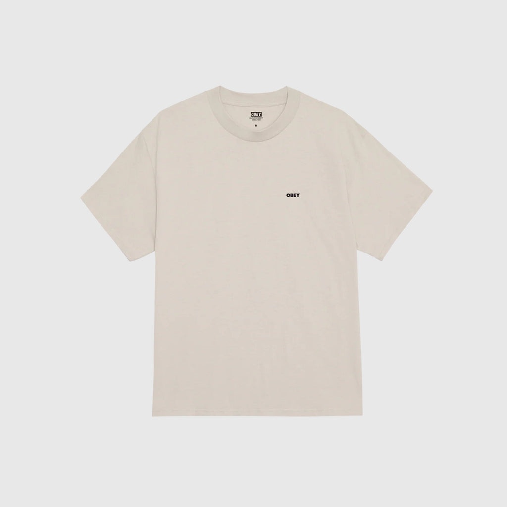 Obey Listen To The Best Tee - Silver Grey - Front