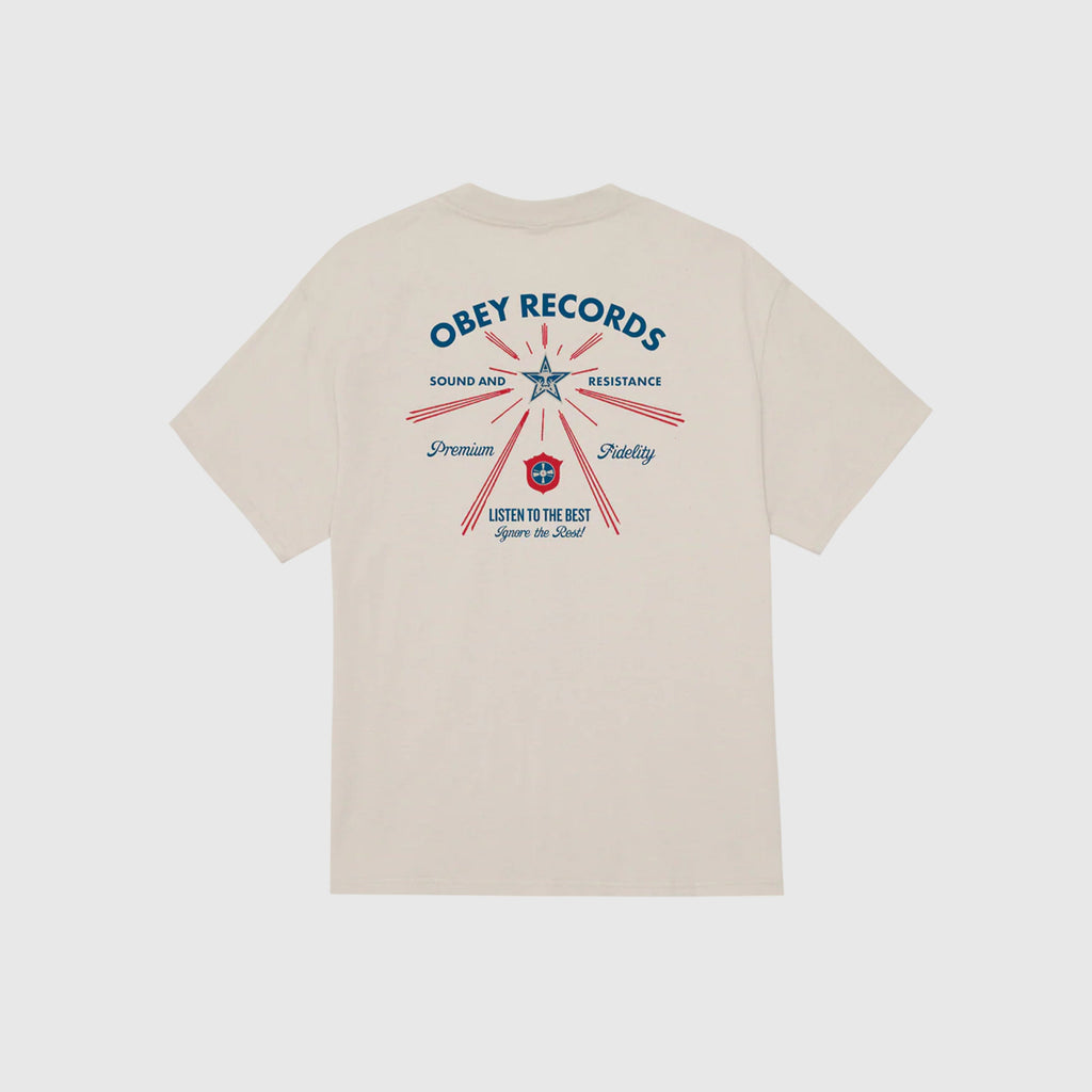 Obey Listen To The Best Tee - Silver Grey - Back