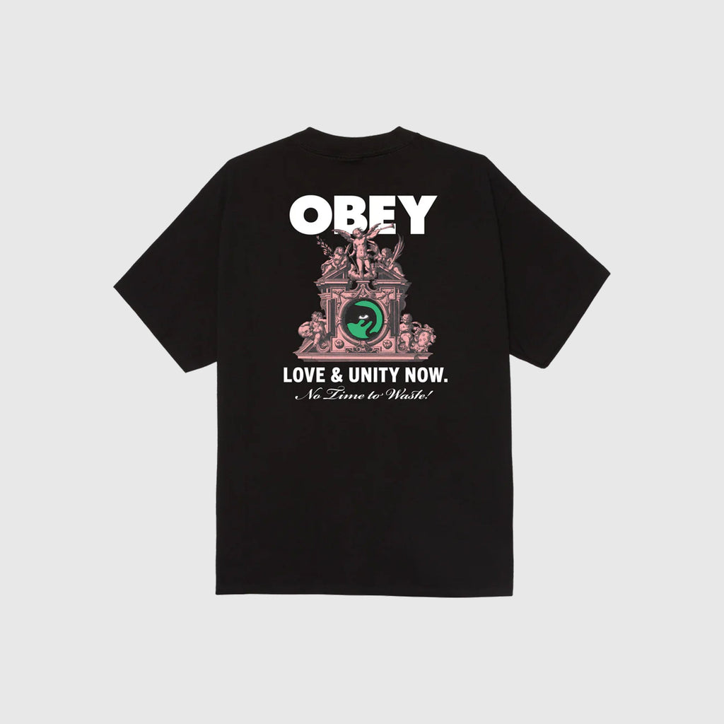 Obey Love & Unity Now Tee - Black - Back