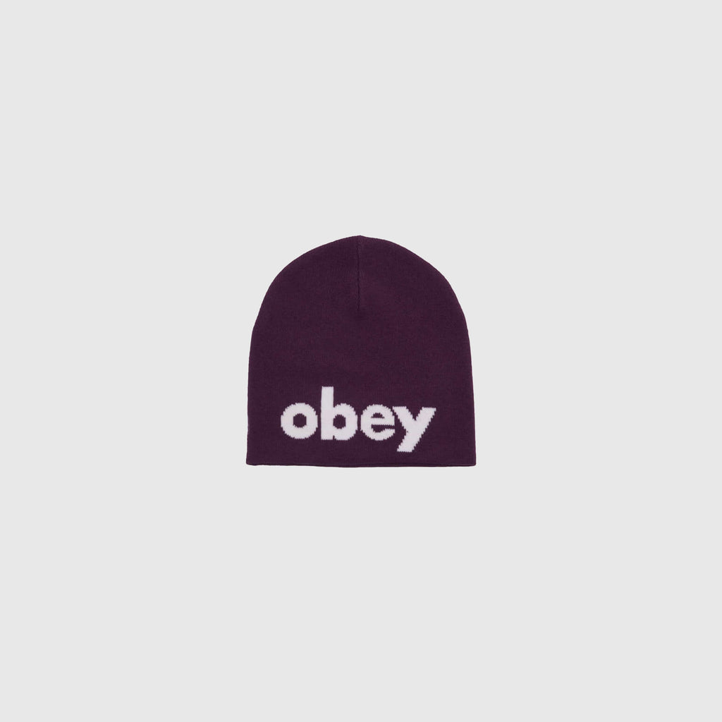 Obey Lowercase Beanie - Imperial Purple - Front