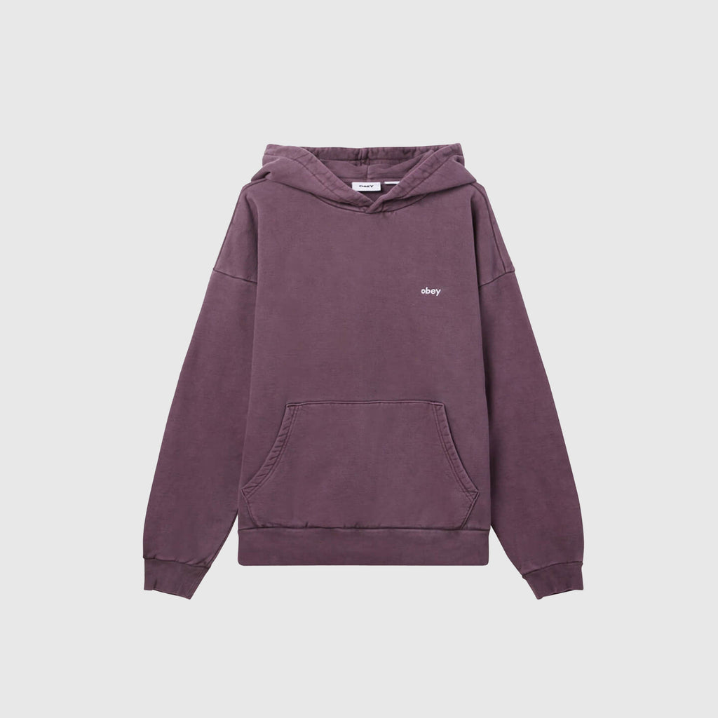 Obey Lowercase Pigment Hood - Pigment Plum Perfect - Front