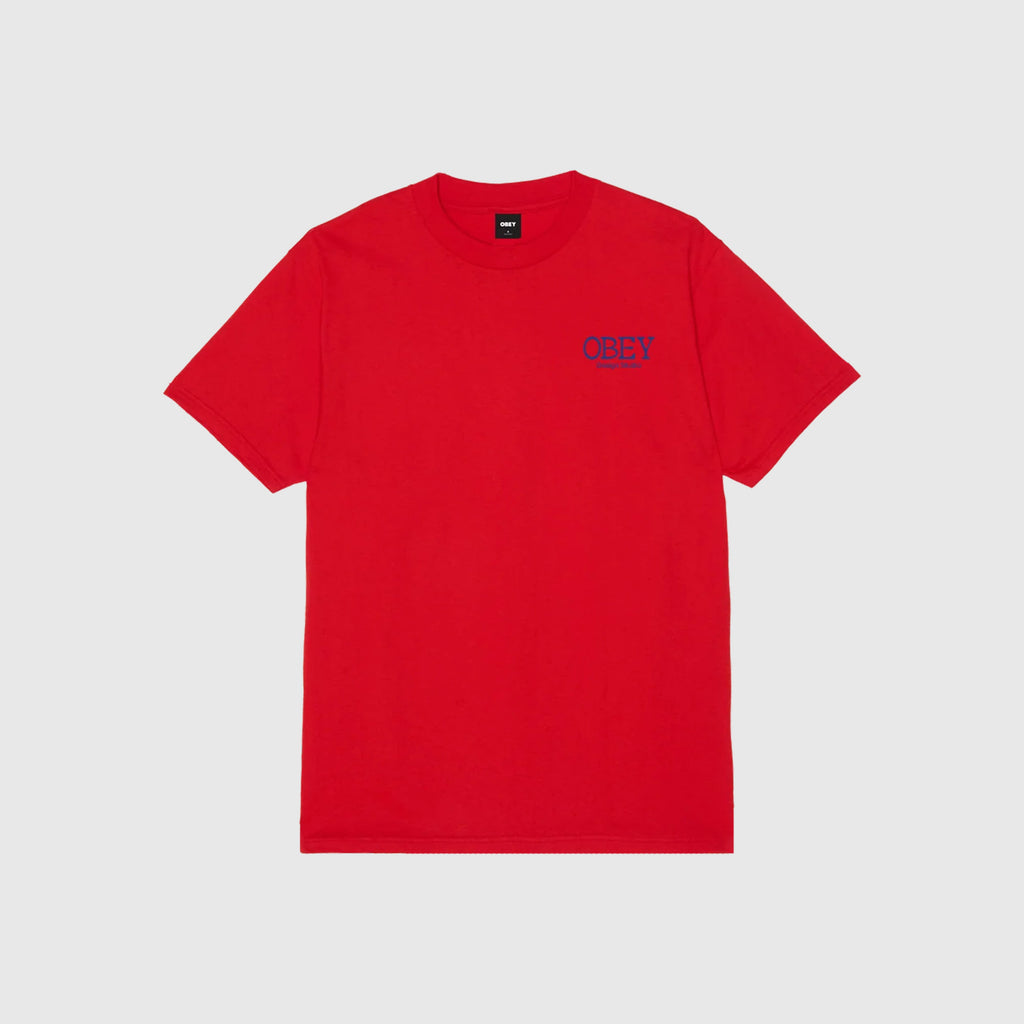 Obey Lucky Cat Tee - Red - Front