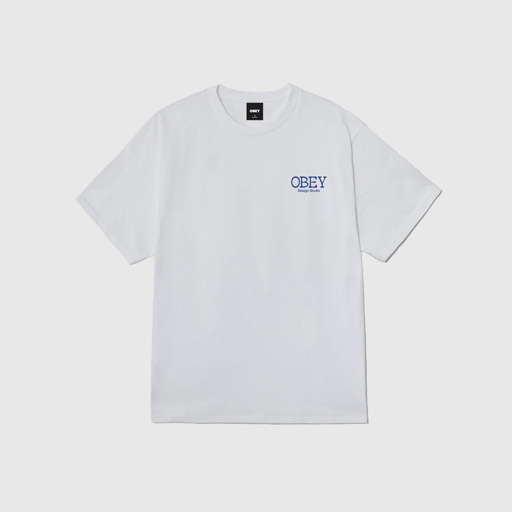 Obey Lucky Cat Tee - White - Front