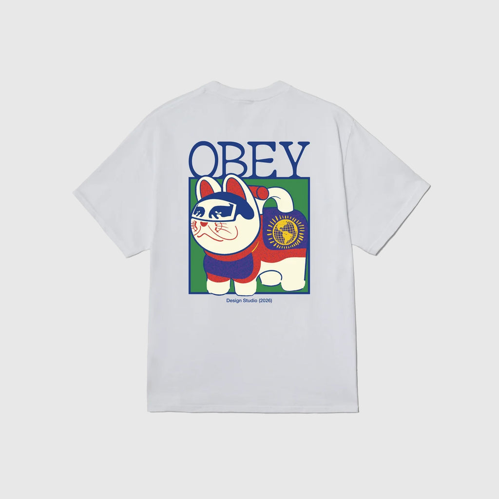 Obey Lucky Cat Tee - White - Back