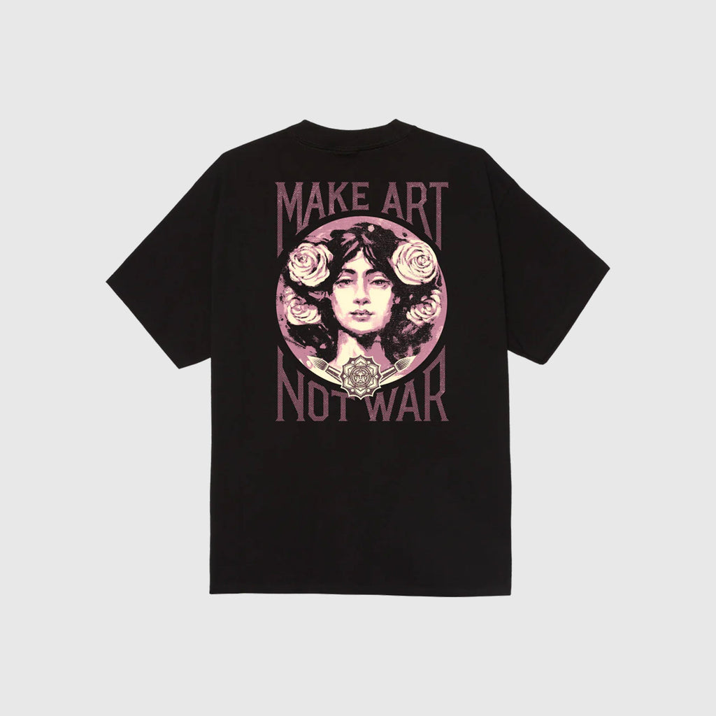 Obey Make Art Not War Tee - Black - Back