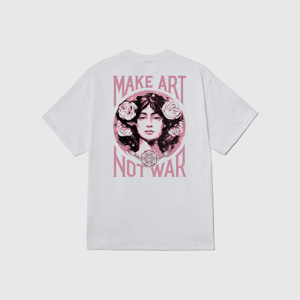 Obey Make Art Not War Tee - White - Back