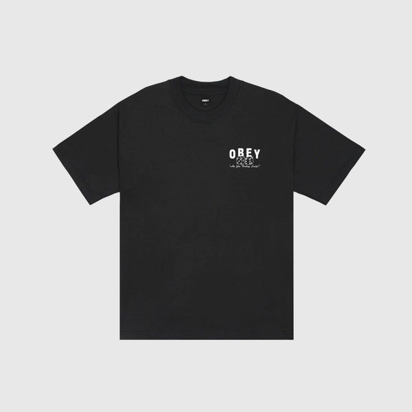 Obey Newstand Heavyweight Tee - Vintage Black - Front