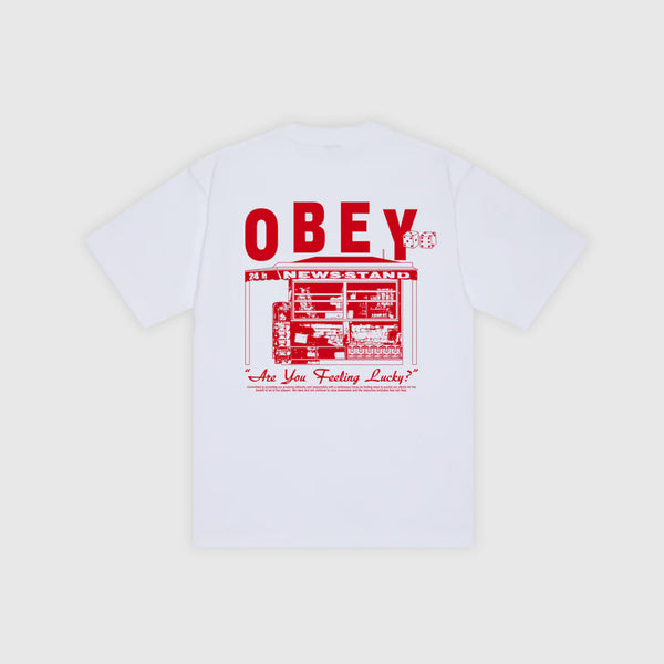 Obey Newstand Heavyweight Tee - White - Back