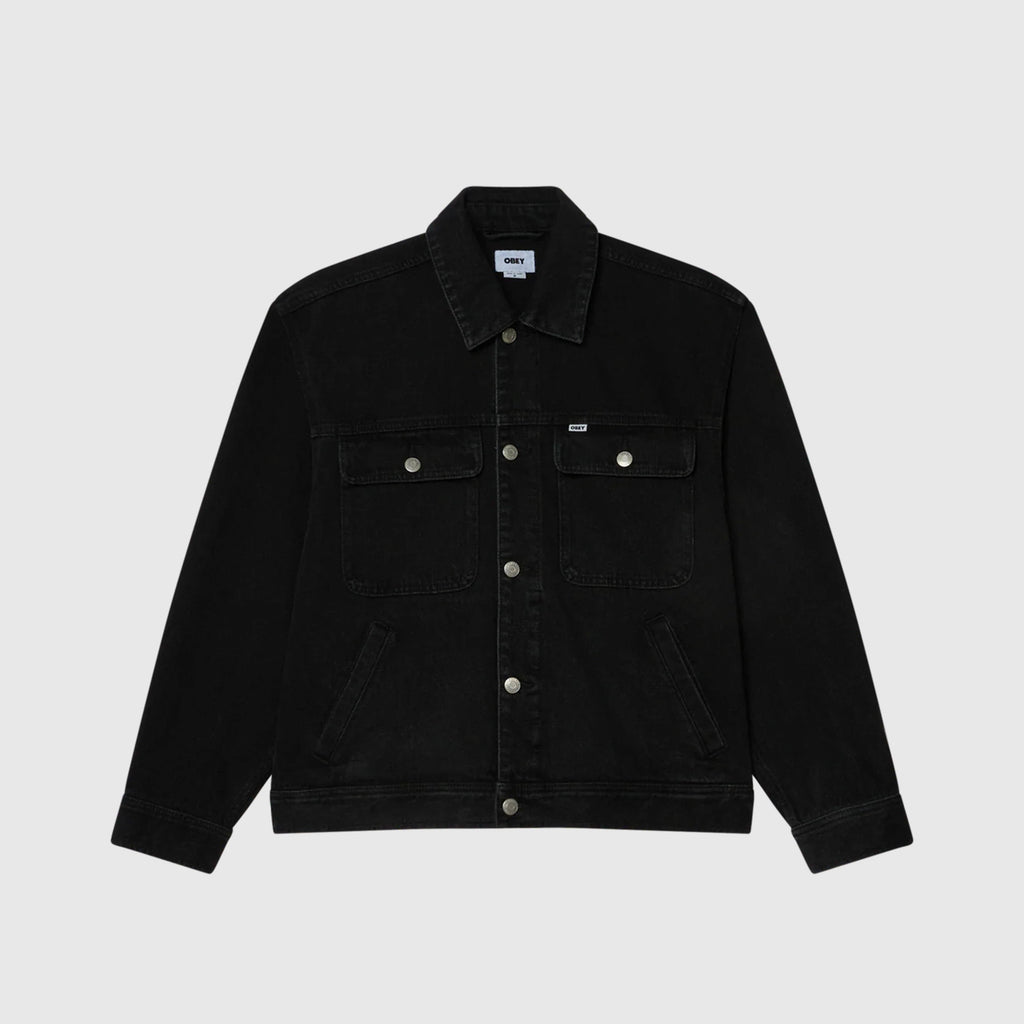 Obey Opena Jacket - Faded Black - Front