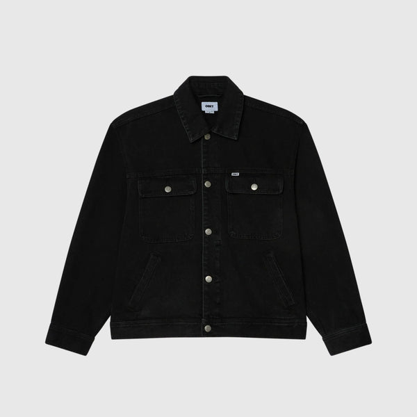 Obey Opena Jacket - Faded Black - Front