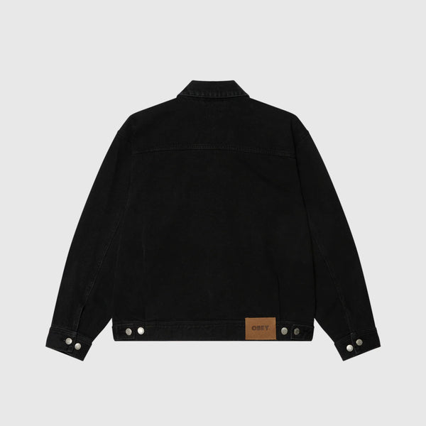 Obey Opena Jacket - Faded Black - Back