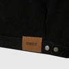 Obey Opena Jacket - Faded Black - Back Close Up