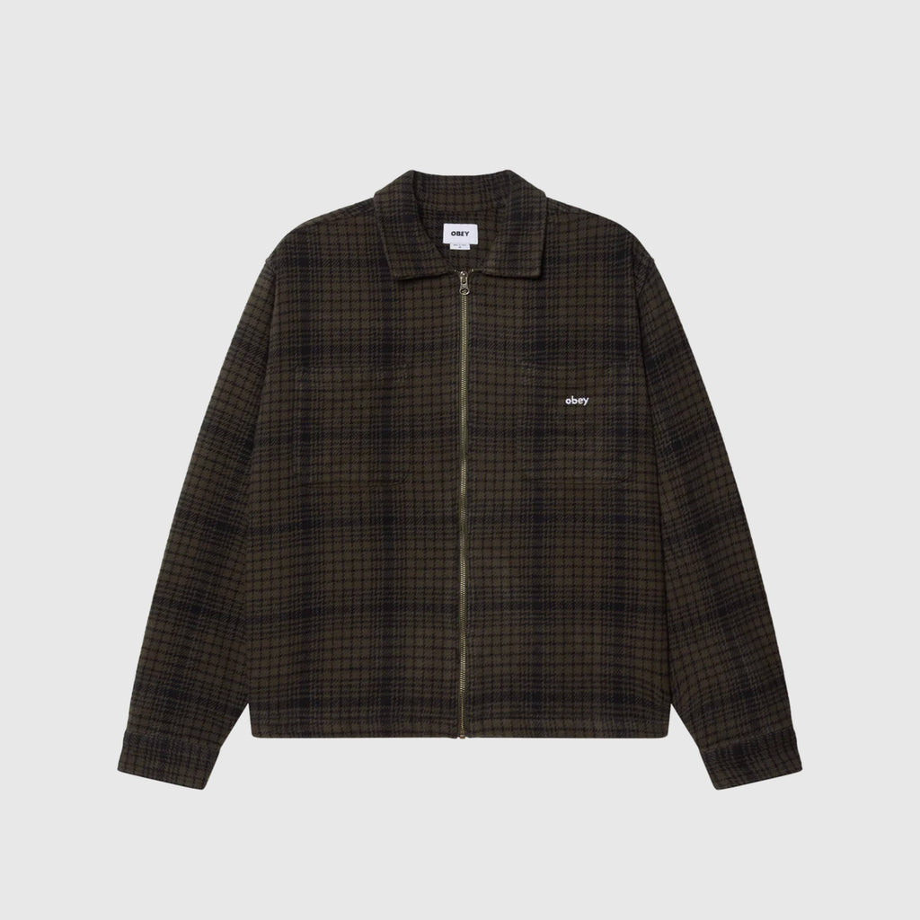 Obey Parker Zip Shirt Jacket - Rosin Multi - Front