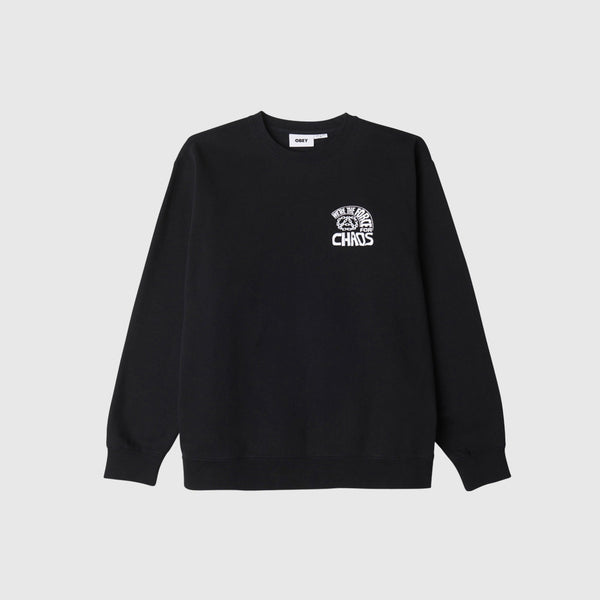 Obey Peace Program Crew - Black - Front