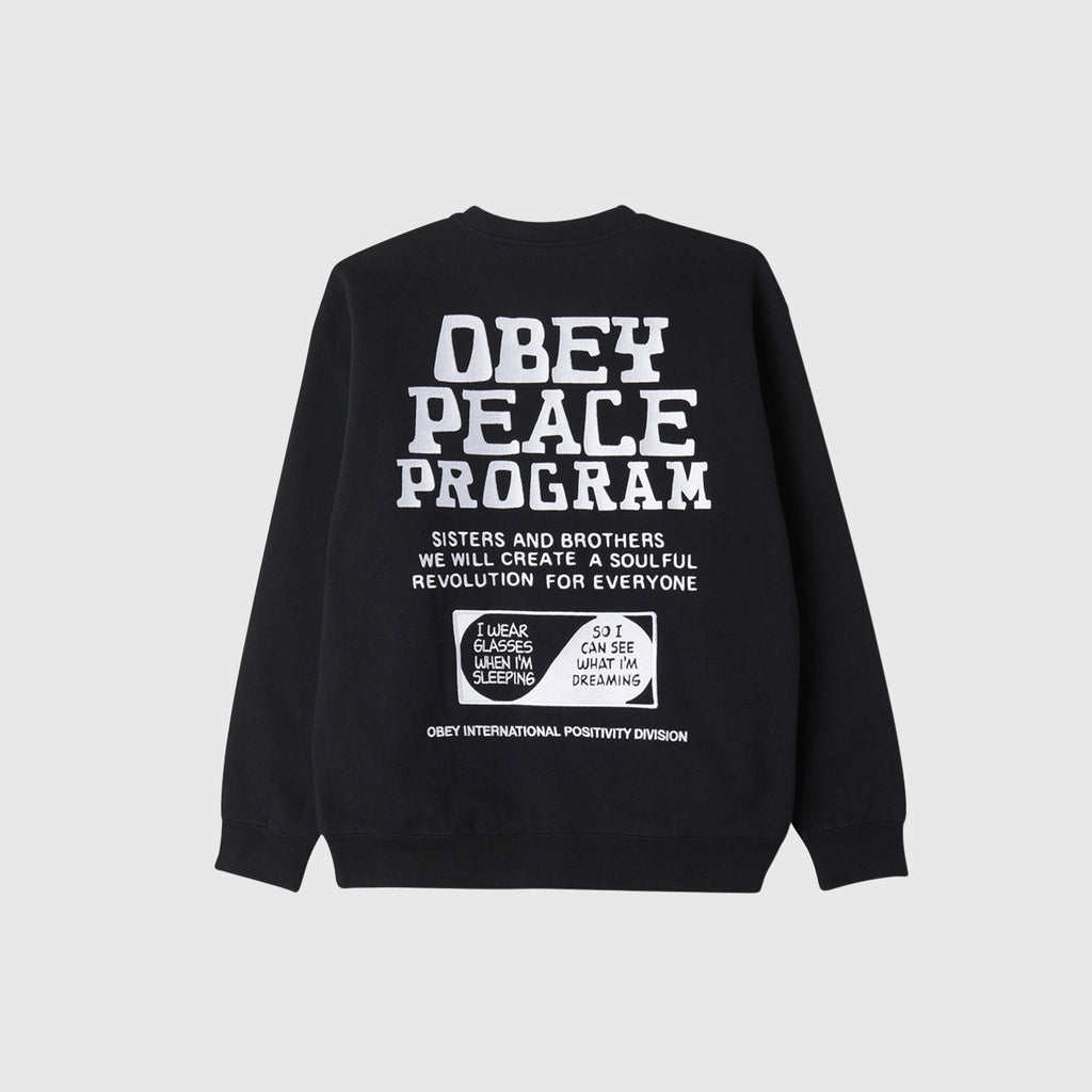Obey Peace Program Crew - Black - Back