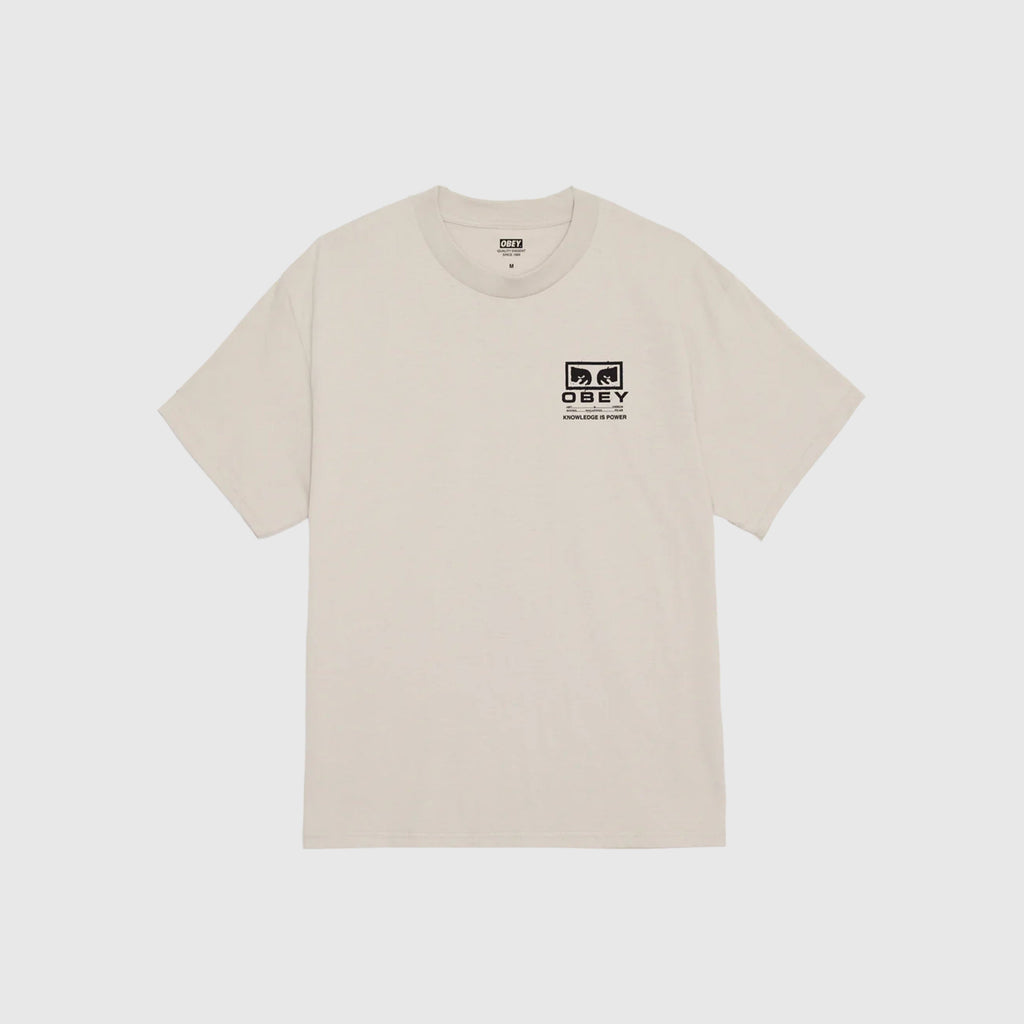 Obey Permission Tee - Silver Grey - Front