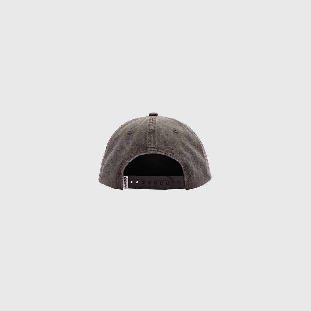 Obey Pigment Studio 6 Panel Snapback - Pigment Black - Back