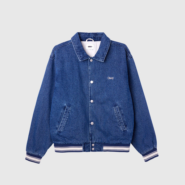 Obey Rose Blouson Jacket - Stone Wash / Indigo - Front
