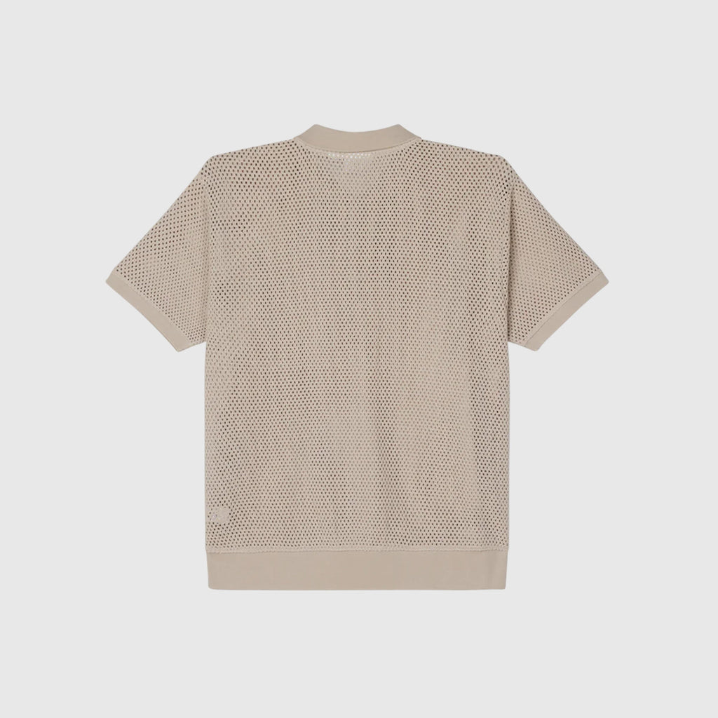  Obey Saratoga Mesh Polo - Silver Grey - Back