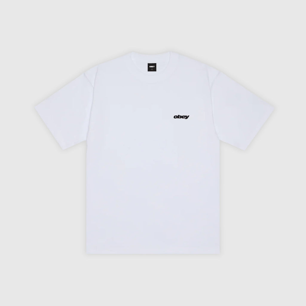 Obey Shields Tee - White - Front