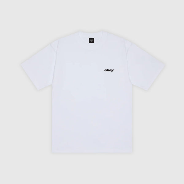 Obey Shields Tee - White - Front