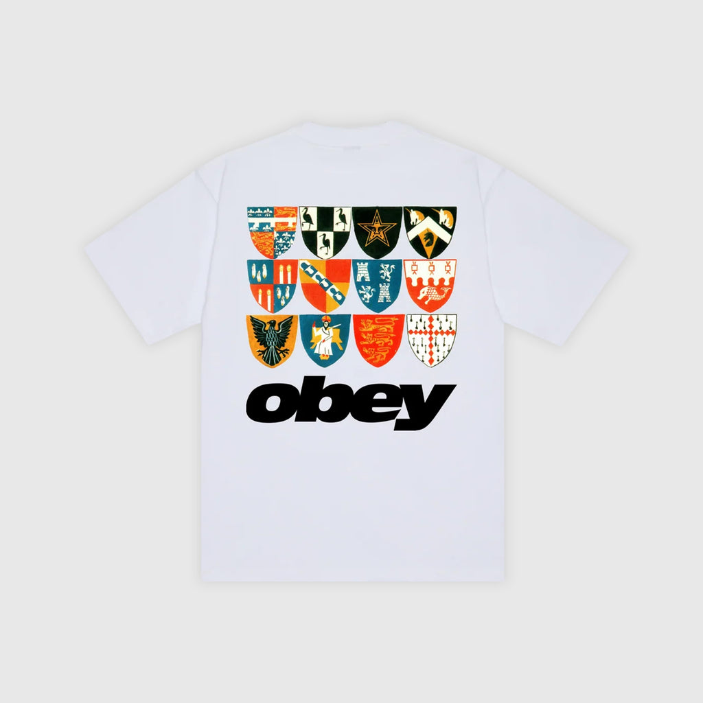 Obey Shields Tee - White - Back