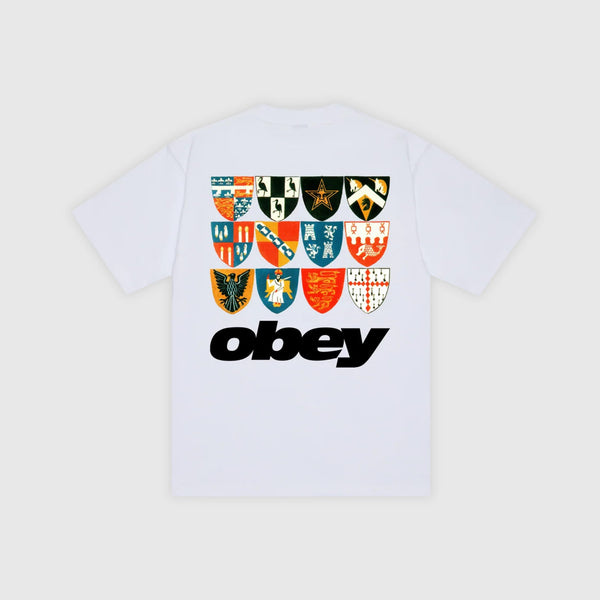 Obey Shields Tee - White - Back