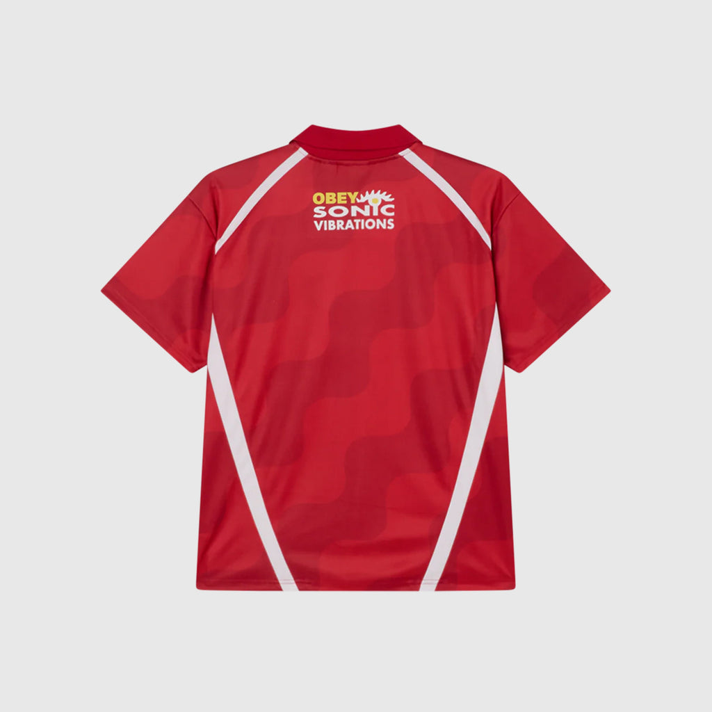 Obey Soccer Jersey - Red Multi - Back