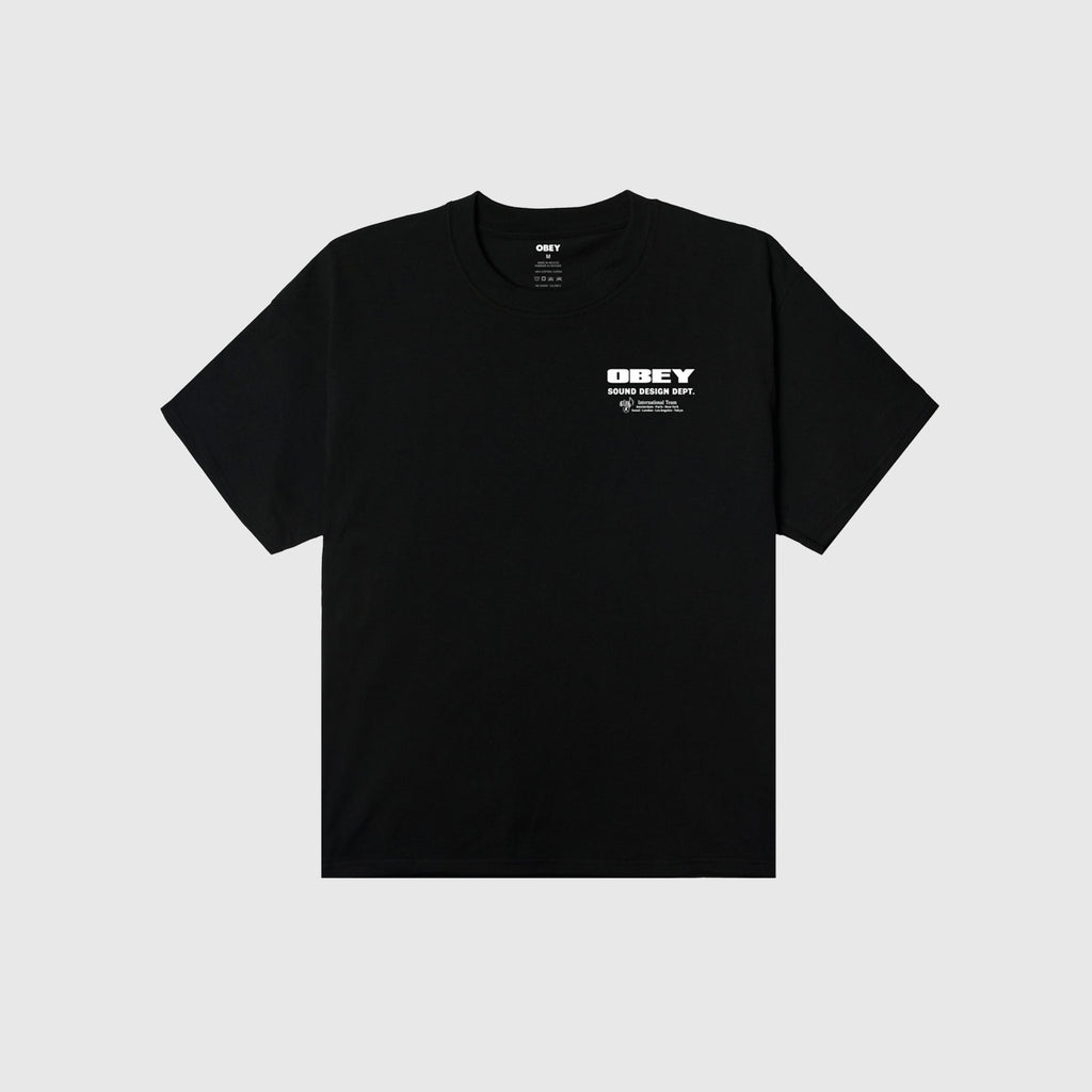 Obey Sound Design Department Tee - Black - Front
