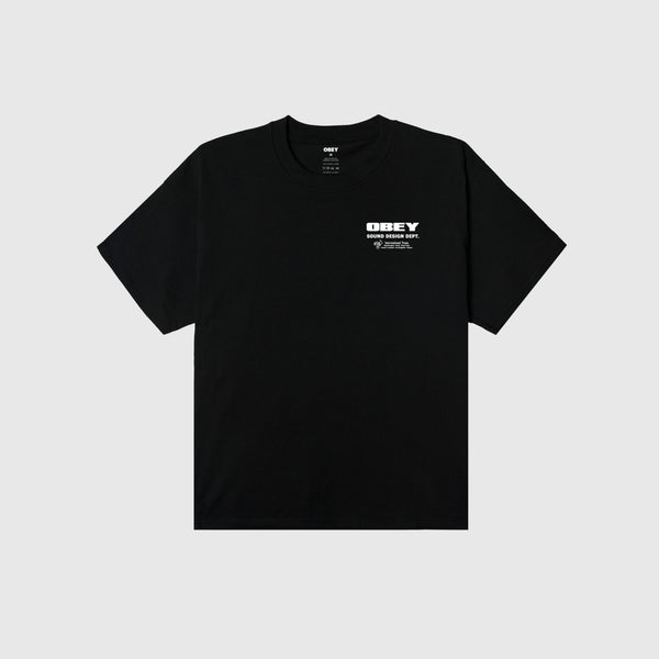 Obey Sound Design Department Tee - Black - Front